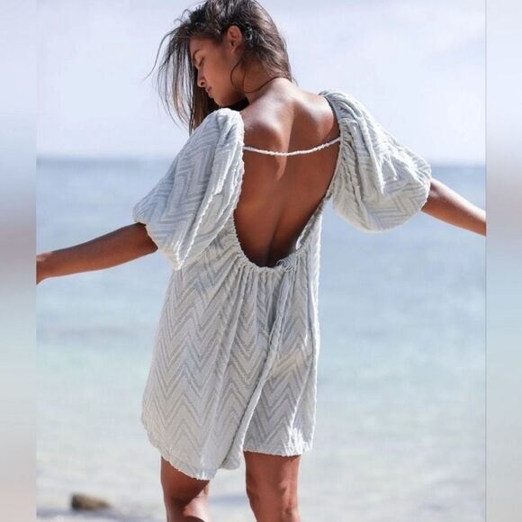 Free People Wavy Baby Got Back Babydoll Tunic Dress - Picture 7 of 10